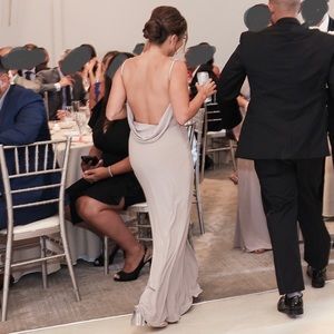 Sorella Vita High-Neck Sheath Bridesmaid Dress